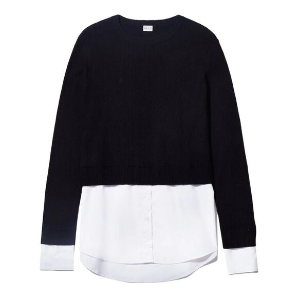 Kule The Chelsea Cashmere Blend Sweater in Black Size: XS - Picture 1 of 7